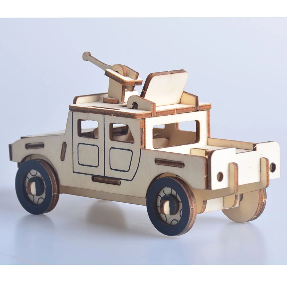 Автомобиль деревянное ремесло строительный комплект деревянный DIY 3 D деревянная