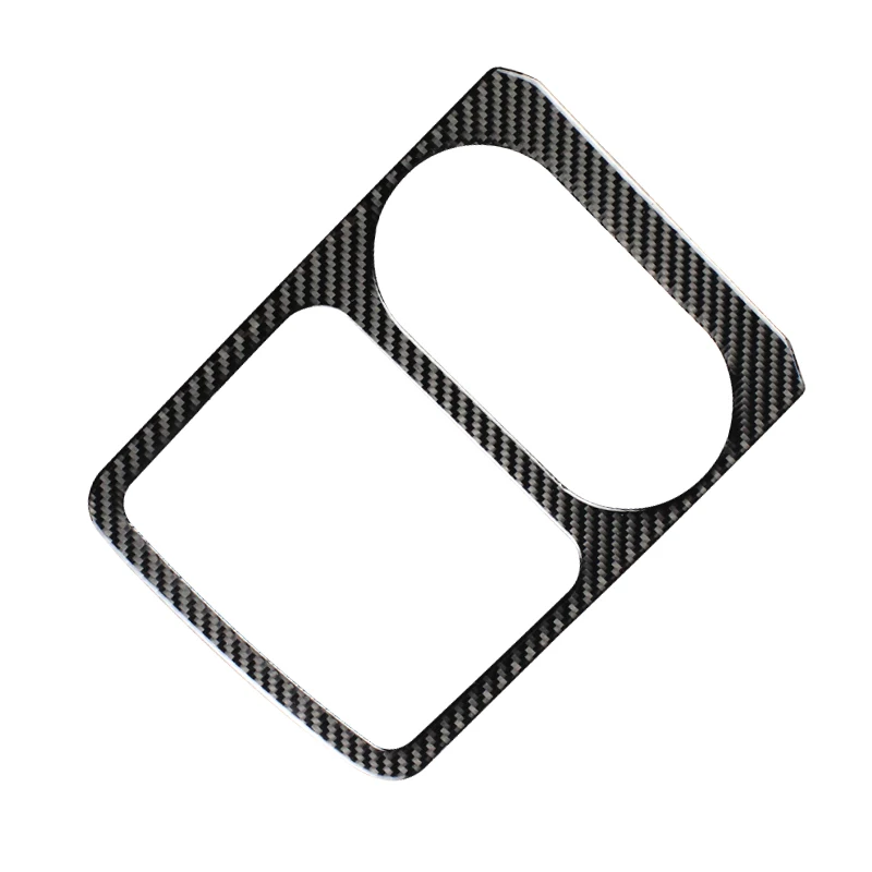 

Auto Carbon Fiber Center Console Trim Rear Water Cup Frame Decorative Sticker Fit For Subaru Forester 2018-2012 Car Accessories
