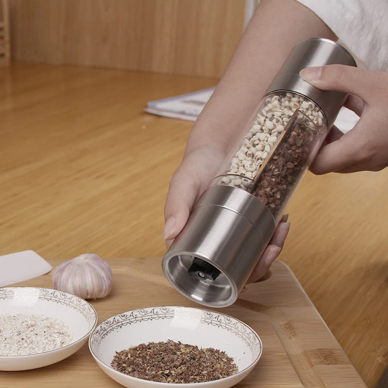 2 в 1 мельница для соли и перца из нержавеющей стали двойной шейкер специй