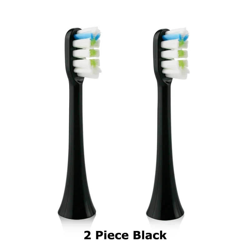 2 pcs black Сменные насадки для зубных щеток подходят для Xiaomi SOOCAS X3 SOOCARE электрическая зубная щетка мягкая зубная щетка с отдельной упаковкой - Цвет: 2 pcs black