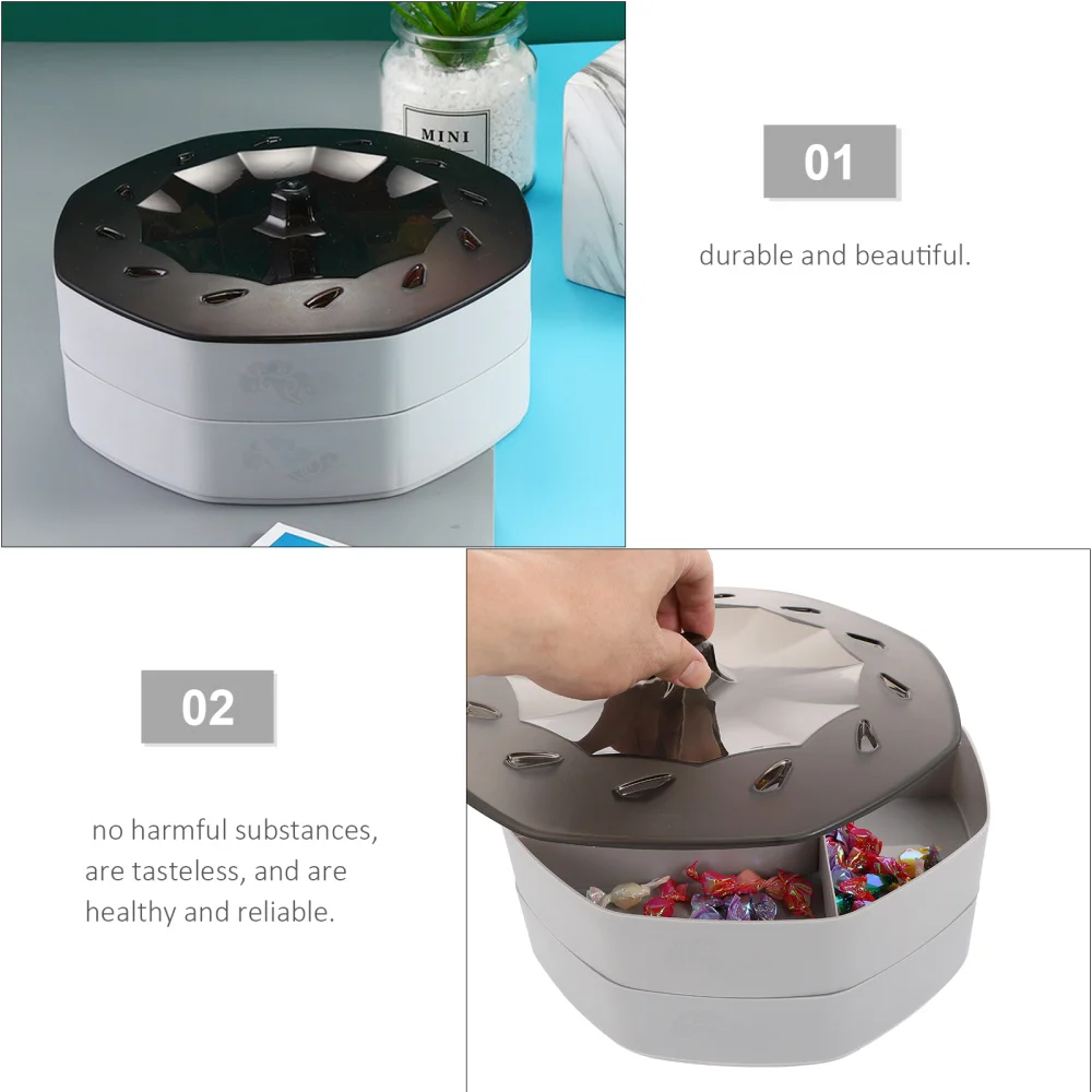 

Candy Box Practical Snack Storage Box Double Layer Candy Storage Box