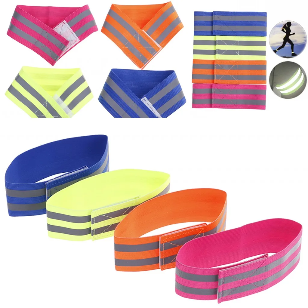 

Новинка 2021, светоотражающий ремень безопасности, повязка на руку, светящийся ремешок для мужчин и женщин, для уличного спорта, ночного бега, ...