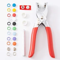9 510mm 100200sets metal clothes sewing buttons prong ring press studs snap fasteners clip pliers diy sewing accessories