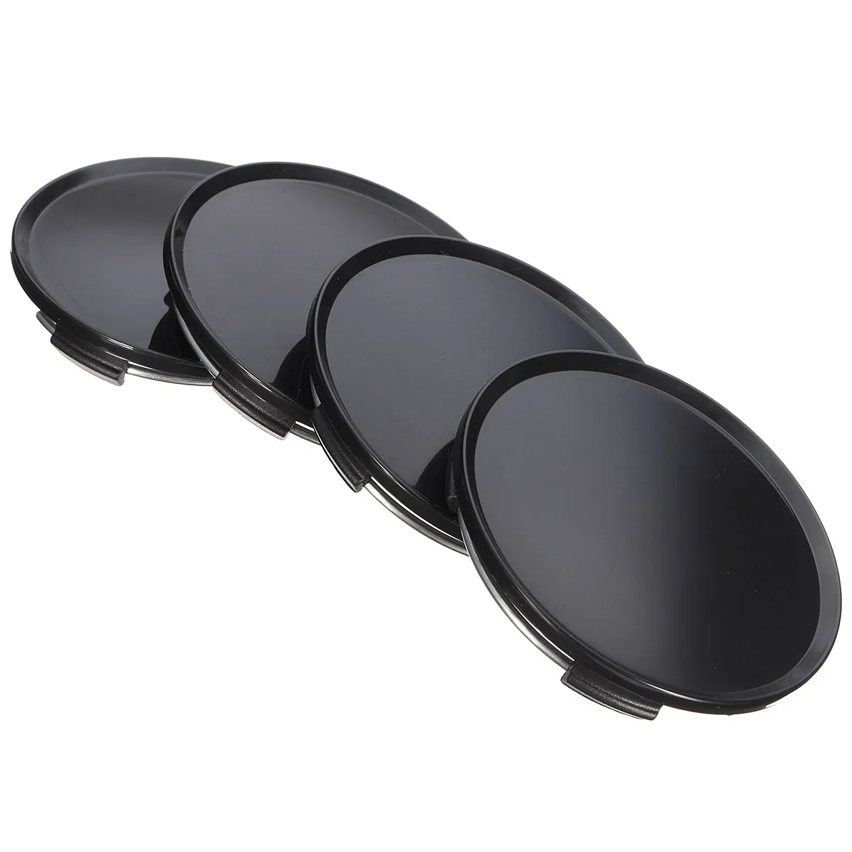 Универсальная автомобильная крышка колеса 63 мм 4 шт. Черная/Серебристая Крышка