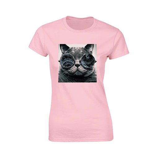 

summer new cool cat graphic T shirts all-match crew neck graphic short sleeve fashion simple comfortable 100% cotton clothing
