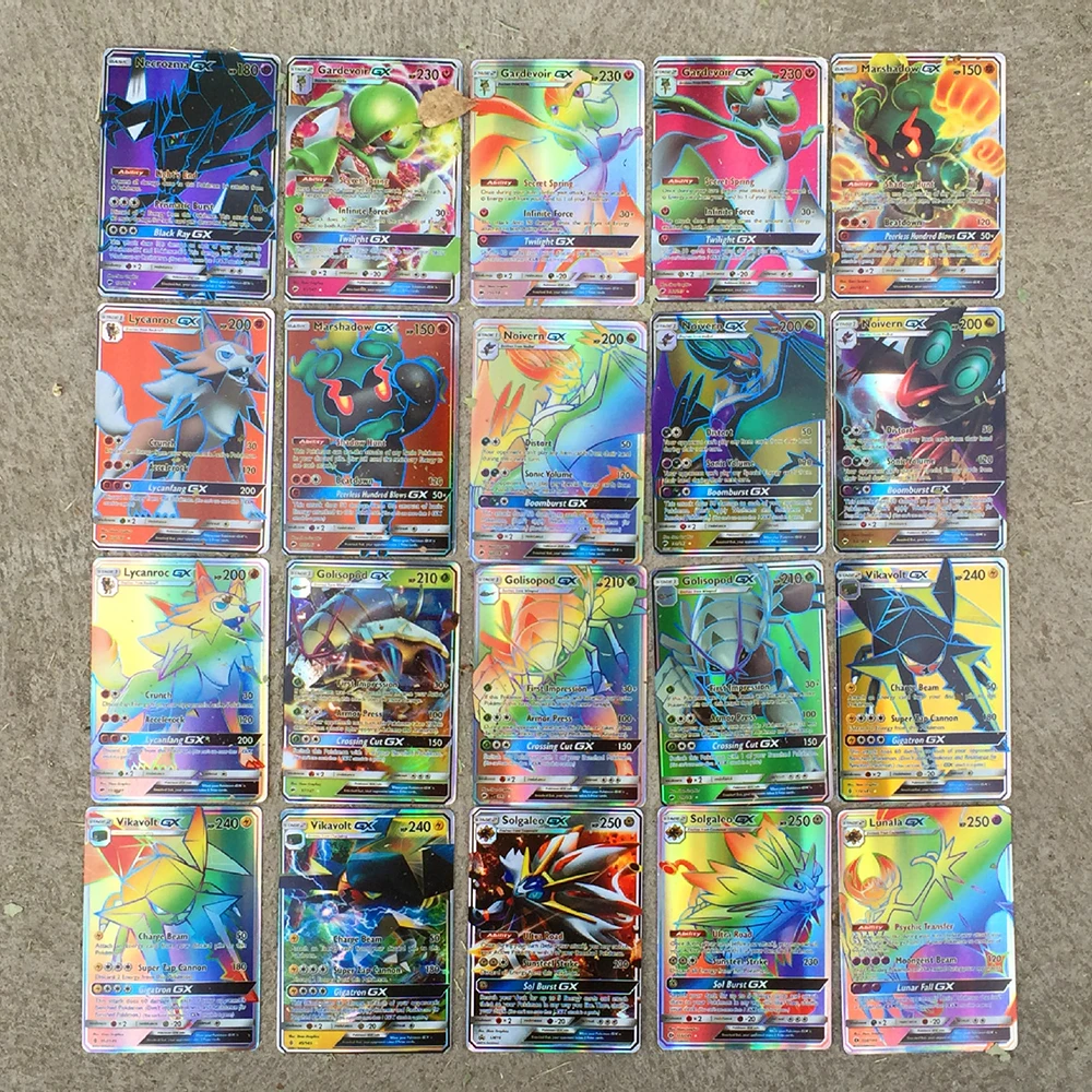 TAKARA TOMY Pokemon GX карты экс Мега M 3D версия Классическая клетчатая флэш карта Покемон