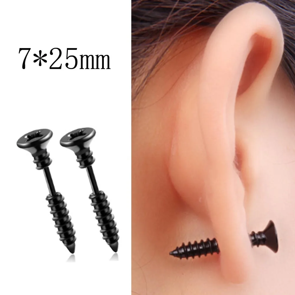 Серьги-гвоздики из нержавеющей/титановой стали для мужчин и женщин украшения в