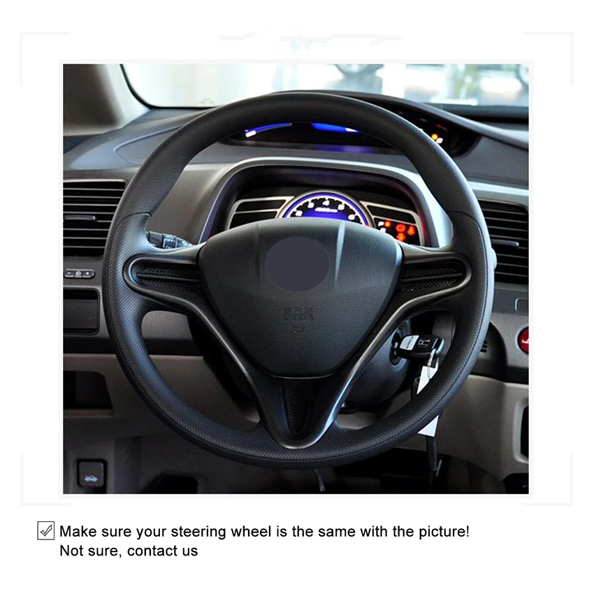 OLPAY черная замшевая крышка рулевого колеса автомобиля из натуральной кожи для Honda