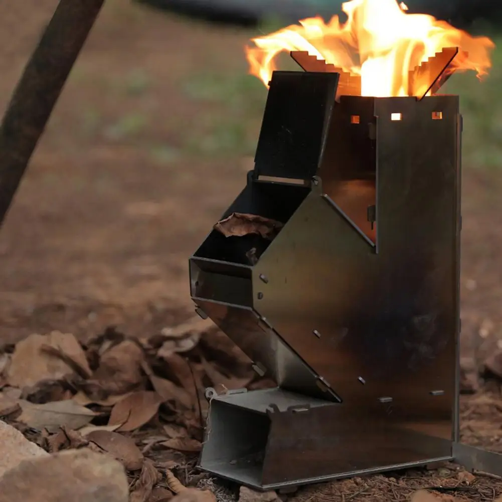 Легкая складная деревянная плита горелка из нержавеющей стали для кемпинга и