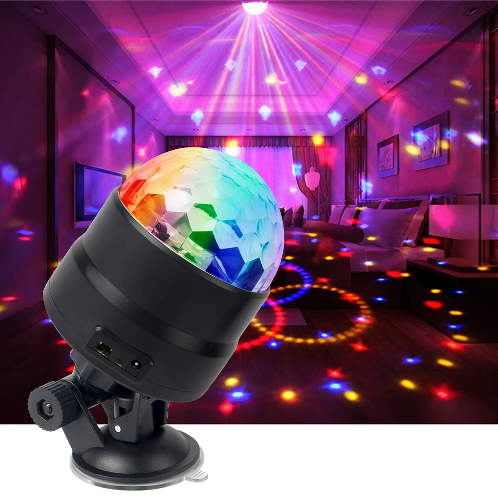 

Mini Led Disco Ball Light Sound Activated DJ Projector Party Lights USB LED Bar Stage Lighting For Home KTV Party Entertainment