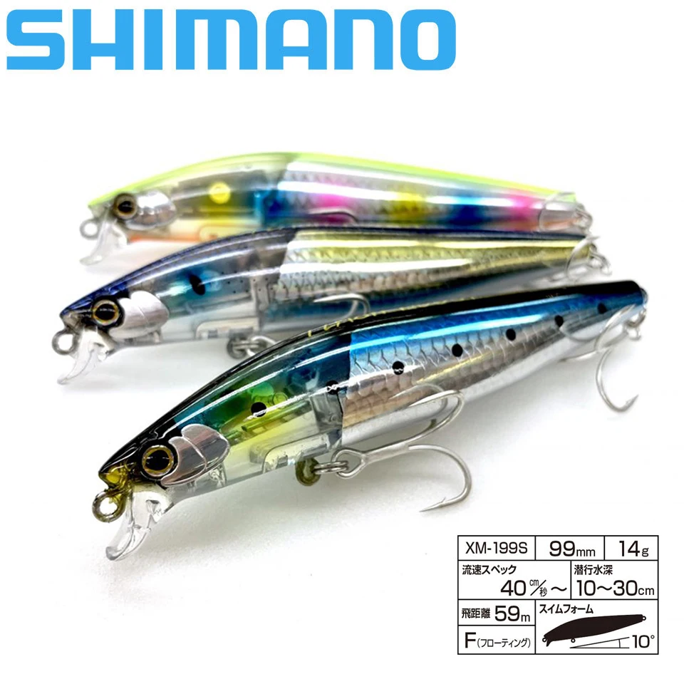 

SHIMANO Sea Bass Minnows Fishing Lure XM-199S FLASH BOOST 99mm 14g Artificial Bait 10-30CM Depth