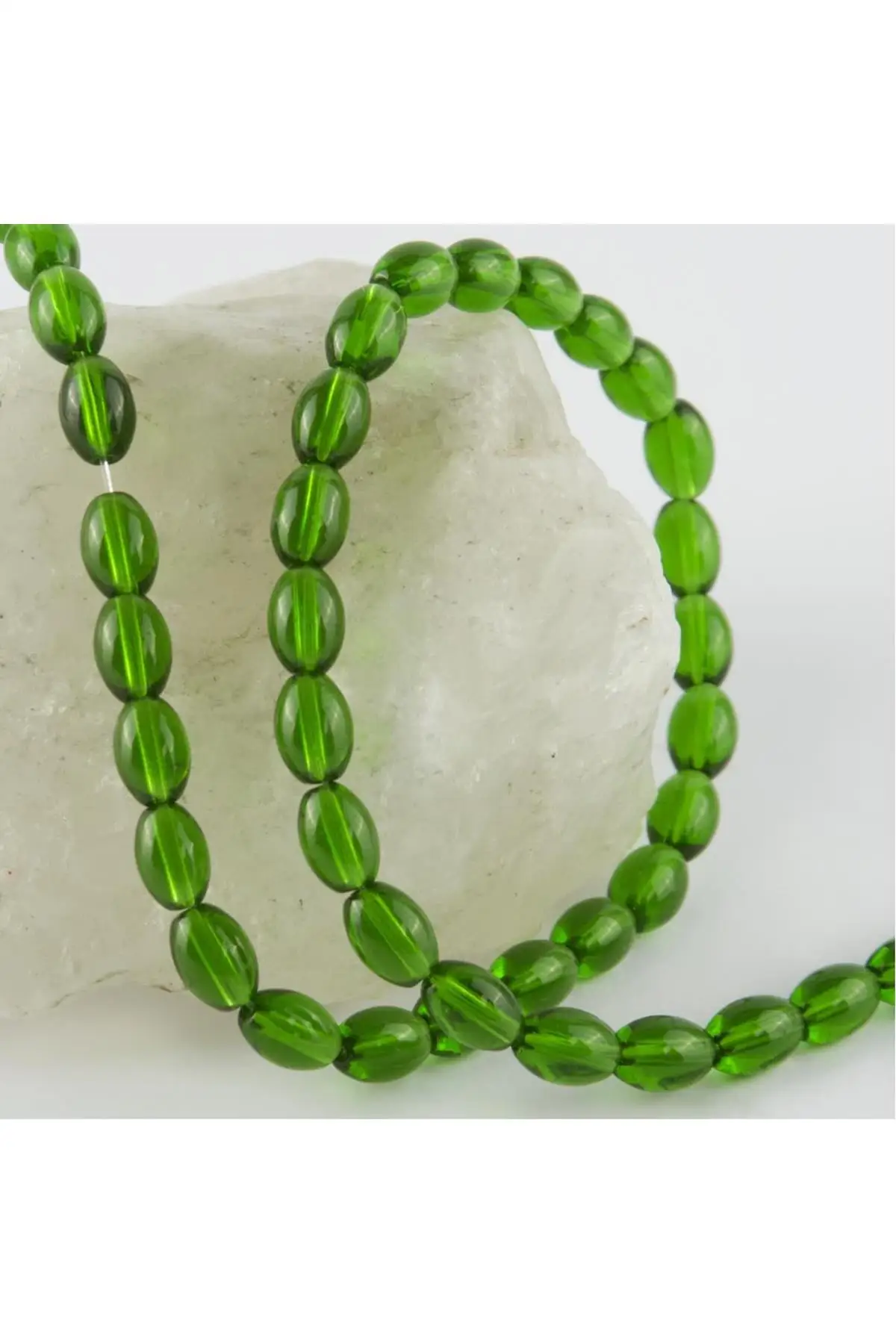 6 мм Ограненный ячмень стеклянный камень Цвет: зеленый размер: