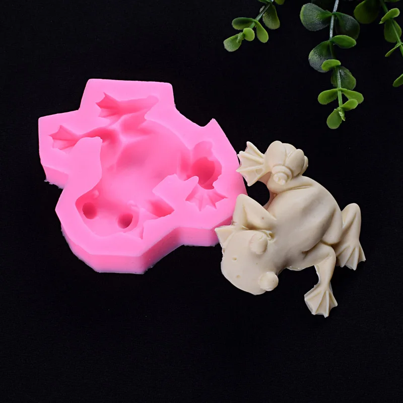 

100pcs Silicone Fondant Mold Frog Shape Cake Chocolate Soap Mould Pastry Decoration Baking Tool