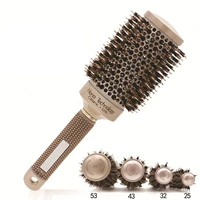 4 sizes professional salon styling tools round hair comb hairdressing curling hair brushes comb ceramic iron barrel comb 20826