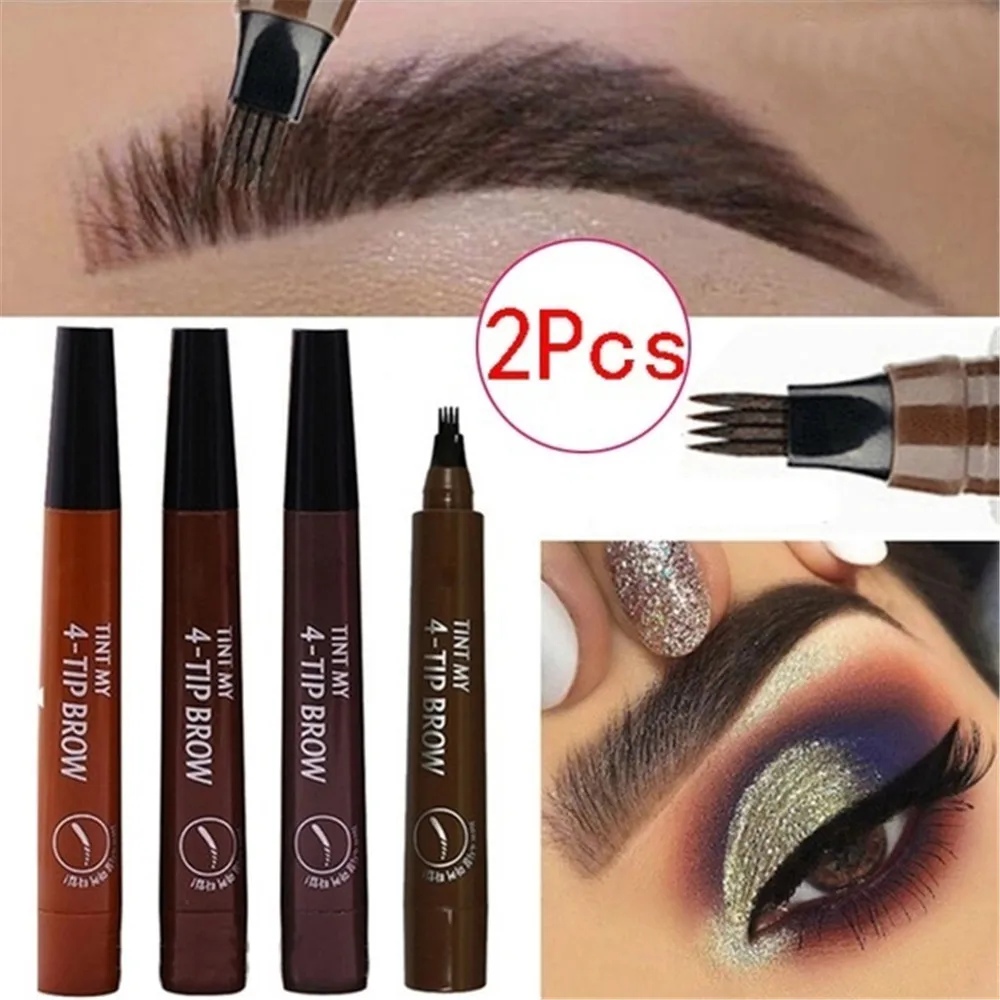 Карандаш для бровей с эффектом микроблейдинга водостойкий карандаш кончик-вилка
