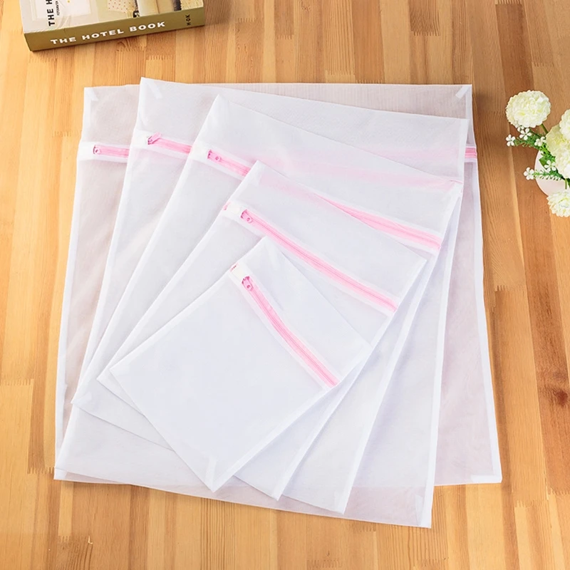 7 шт. Портативный сетчатые мешки для стирки деликатной высшего качества на молнии