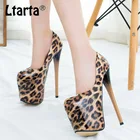 Туфли-лодочки LTARTA 2021 Loepad женские на очень высокой шпильке 20 см, 22 см, большой размер 43, двухцветные, MJL-6678-A1