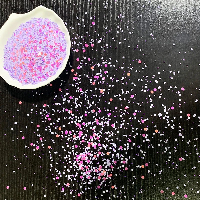 

Romantic purple Sequins RAINBOW BRIGHT Shake card accessories