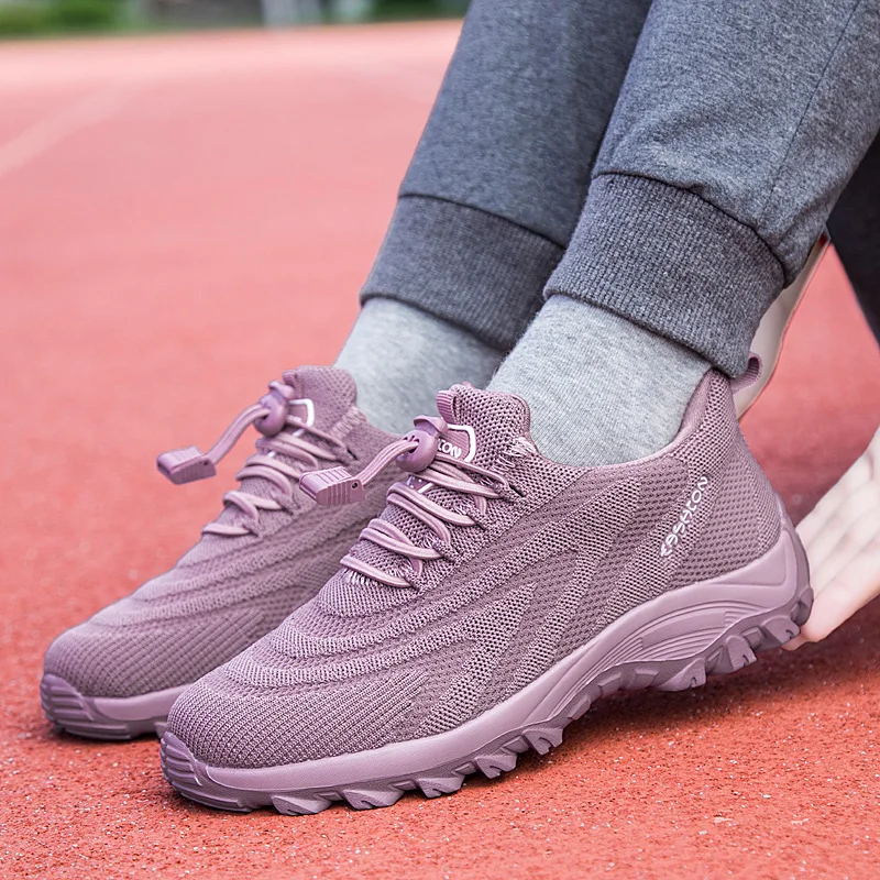 

Fashion Women Lightweight Sneakers Shoes Outdoor Sports Shoes Breathable Mesh Comfort Shoes Air Cushion Lace Up Zapatos Mujer
