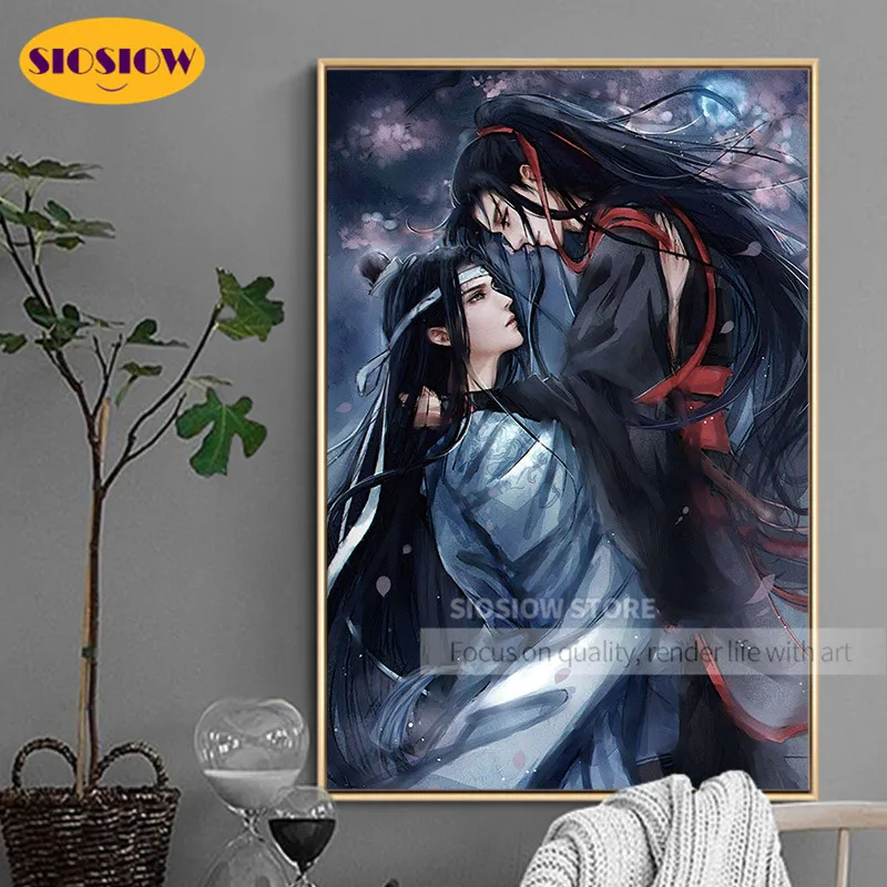 5d Diy алмазная живопись Mo Dao Zu Shi фигурка Wei Wuxian Аниме Вышивка крестиком 3D Алмазная