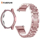 Ремешок металлический женский для Samsung Galaxy Watch 4 3, браслет с бриллиантами для классических часов, 42 мм 46 мм 4145 мм Active 2 40 мм 44 мм, 22 мм 20 мм