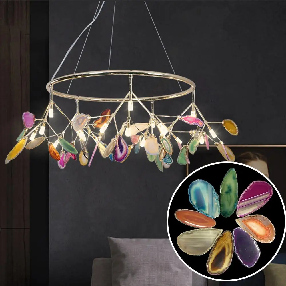 Натуральный красочный Alagate шарик полированный кварц Агат ломтик Coaster Бразилия