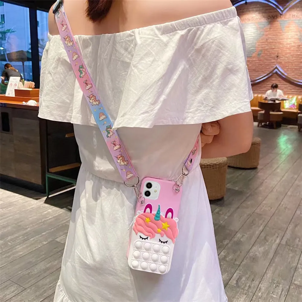 Coin Purses Pop Case For Xiaomi Redmi 4A 4X 5 5A 6 6A 7 7A 8 8A 9 9A 9i 9C 9T K20 K30 K30i K30s K40 Pro Plus Bubble Wallet Cover