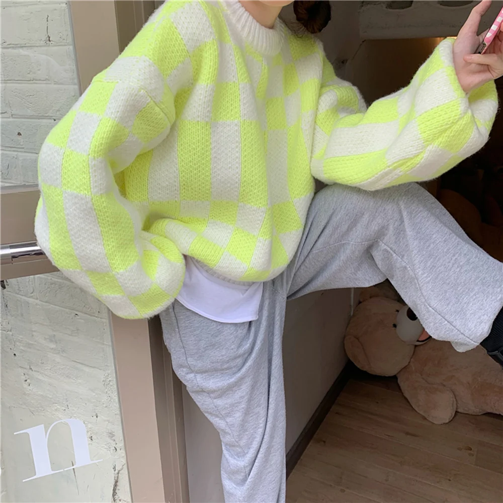 Повседневный женский свитер с круглым вырезом женские свитера свободного кроя в