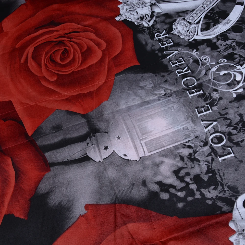 DIDIHOU роскошное постельное белье с принтом роз пододеяльник Комплект постельного