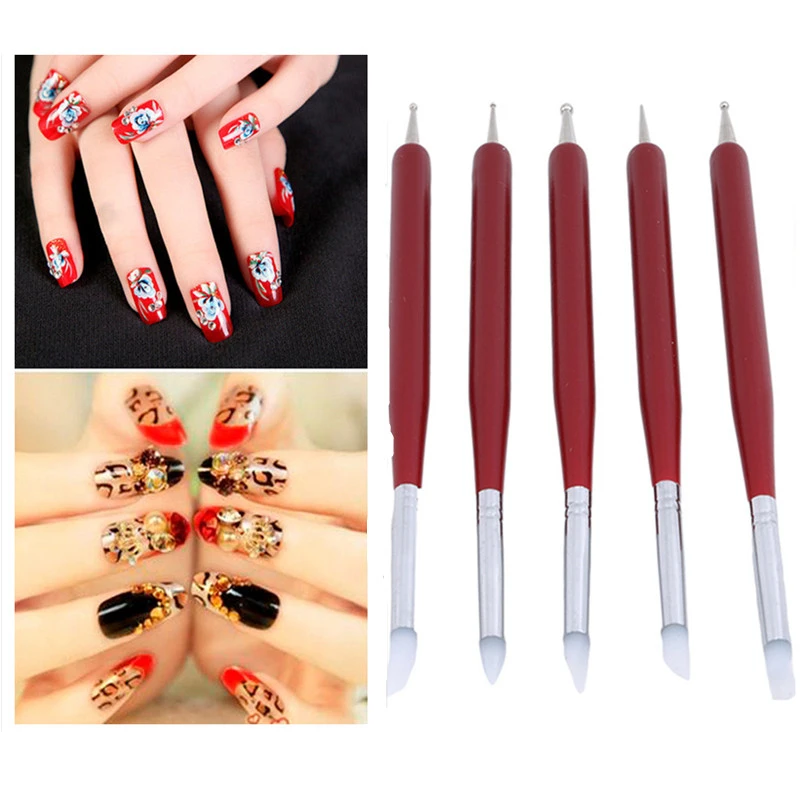 3 цвета на выбор нейл арта нажмите с силой так ручка украшением в виде кристаллов