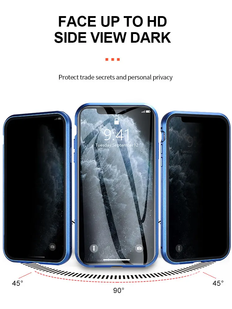 Чехол KISS, магнитный стеклянный чехол для iPhone 11, XR, XS, чехол, Анти-шпион, 360, защитный чехол на магните для iPhone 11 Pro, 6 S, 7, 8, чехол