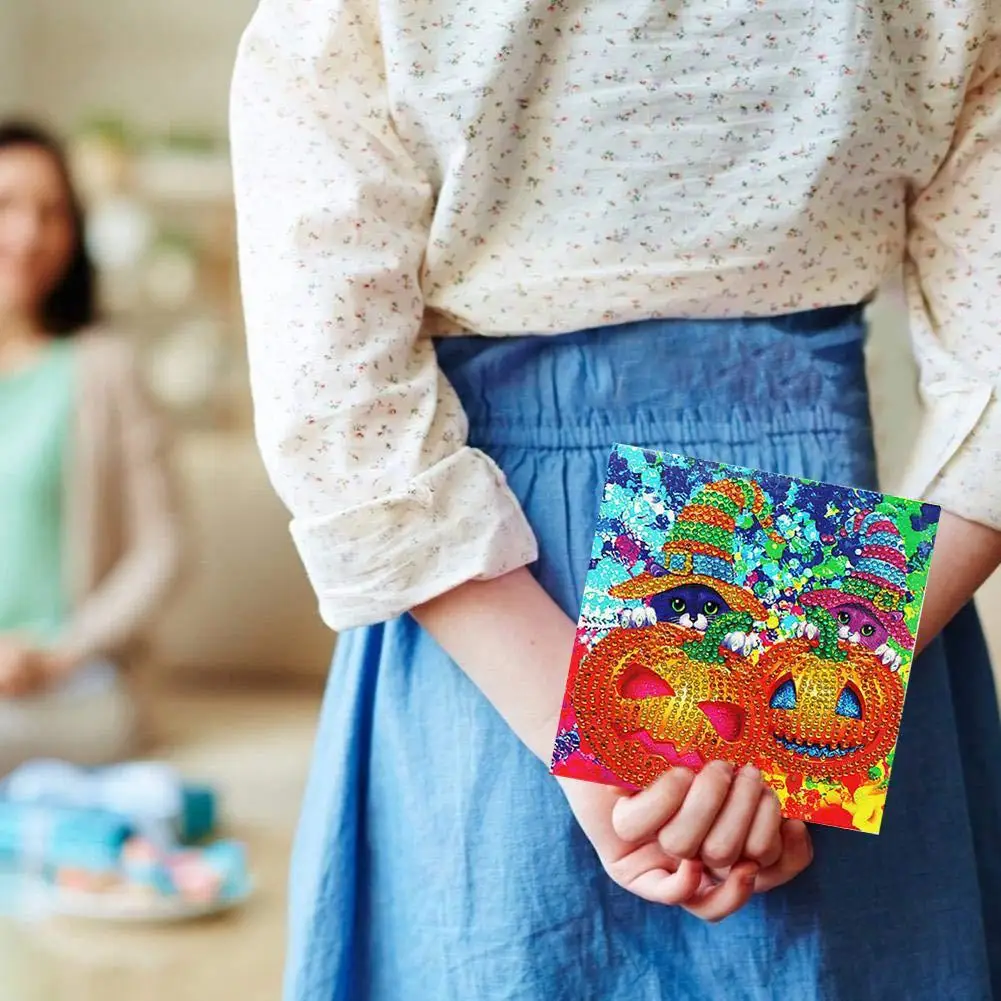 4 шт./компл. Хэллоуин серии Алмазная картина для взрослых детская поздравительная