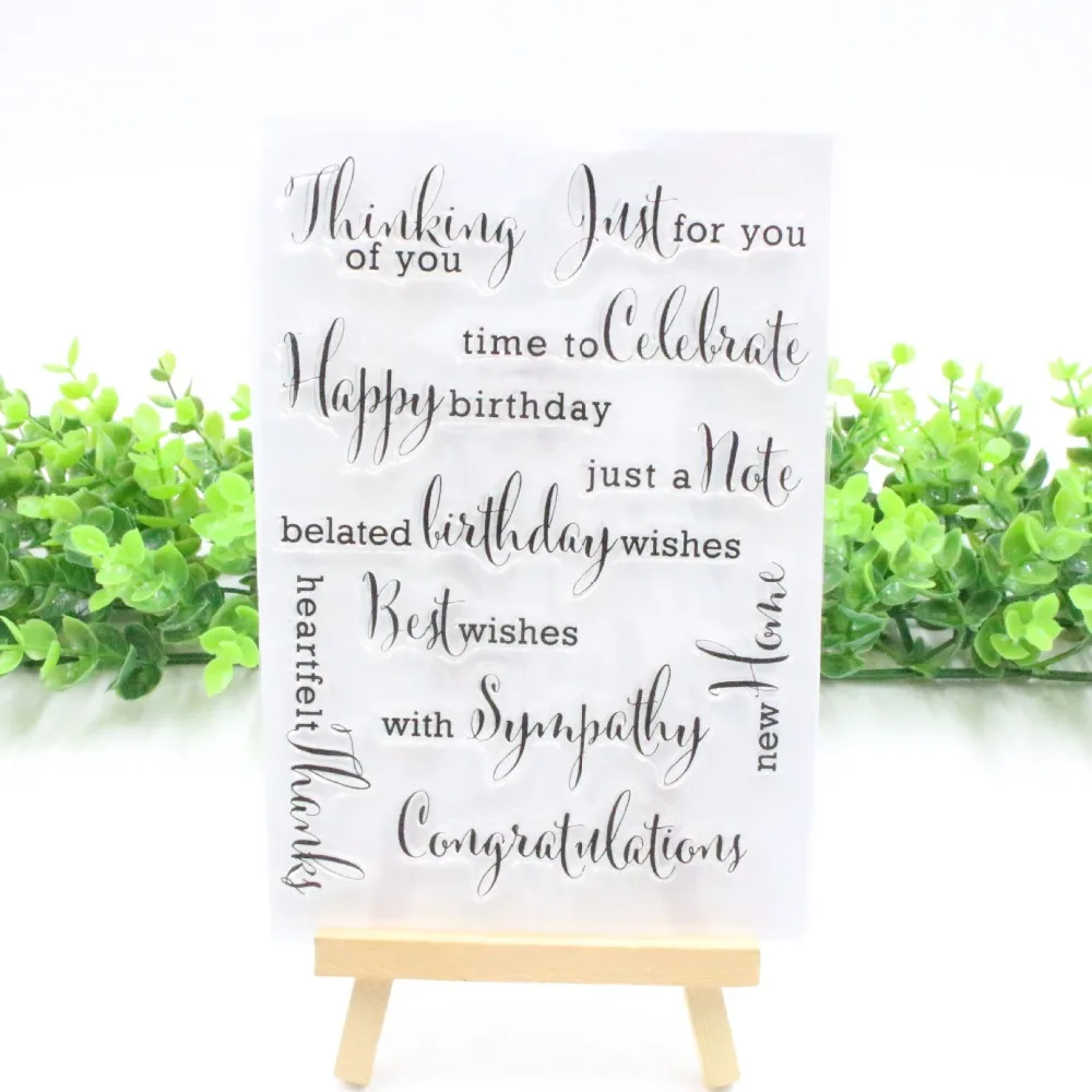 

Прозрачный штамп или штамп с английскими надписями для скрапбукинга своими руками/изготовления карт/забавные детские декоративные принад...