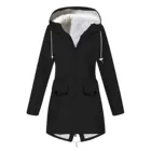Женская зимняя куртка, однотонный непромокаемый дождевик с капюшоном, ветровка, легкая, # T2G
