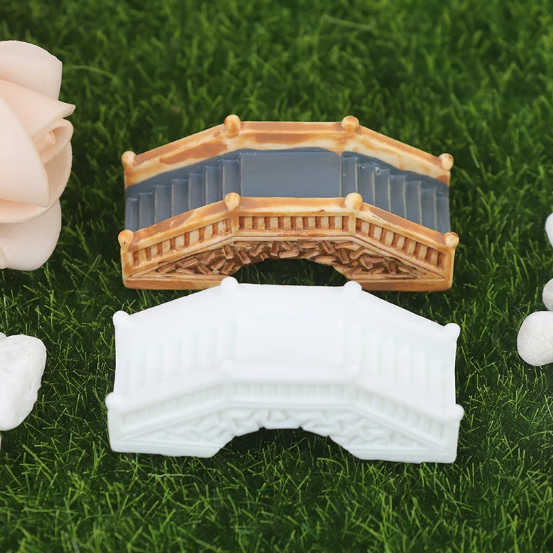 Mini arco de piedra de imitaci&oacute;n, puente de hadas de jard&iacute;n, resina miniaturas, 1 Uds.-4