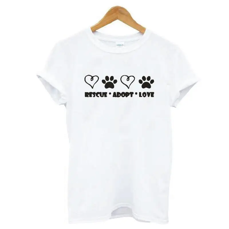 Забавная Собачка Футболка Adoption женские топы футболка с коротким рукавом
