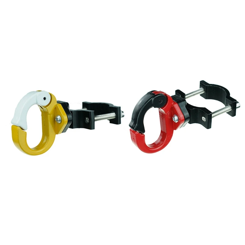 

2x крючок из алюминиевого сплава для электрического скутера Ninebot MAX G30, Аксессуары для велосипеда с вращением на 180 градусов, красный и желтый