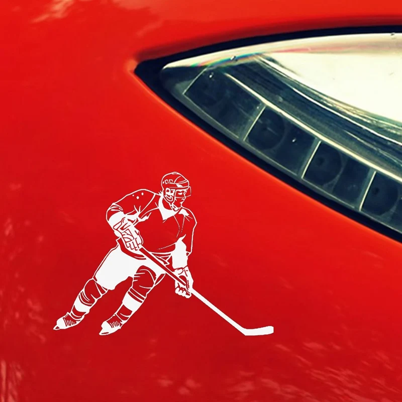 Творчество Хоккей автомобиля Спорт Стиль Модная Оконная Водонепроницаемая Солнцезащитная Виниловая наклейка 10см х 13см.