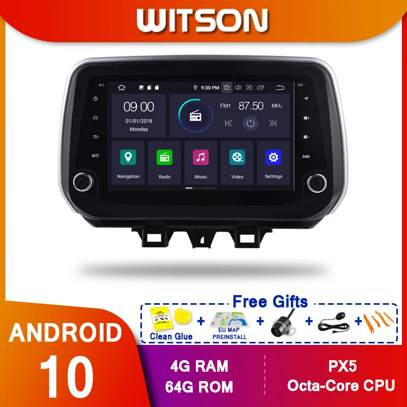 Автомобильный DVD-плеер WITSON Android 10 Octa core PX5 для HYUNDAI TUCSON IX35 2018 IPS экран 4 ГБ ОЗУ 64 Гб ПЗУ