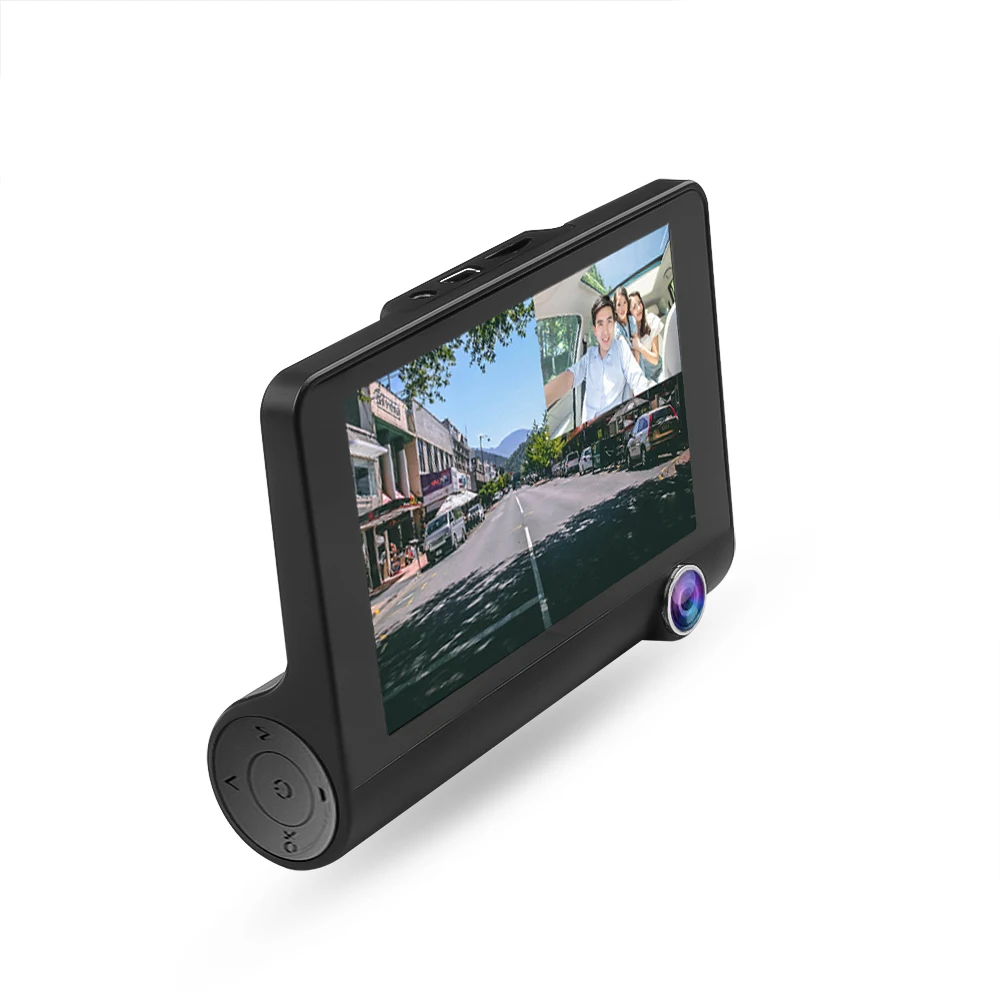 4.0 Inch 3 Lens Car DVR Camera 1080P Front Mirror Rearview Dash Cam Auto Registrator Video Recorder Camcorder Dashcam | Автомобили и