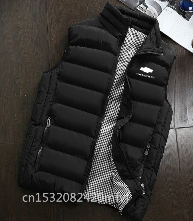 

Mens Jacket for Chevrolet Sleeveless Vest Winter Male added Hooded Vest Coats Men Thick Warm Waistcoats Clothing mk