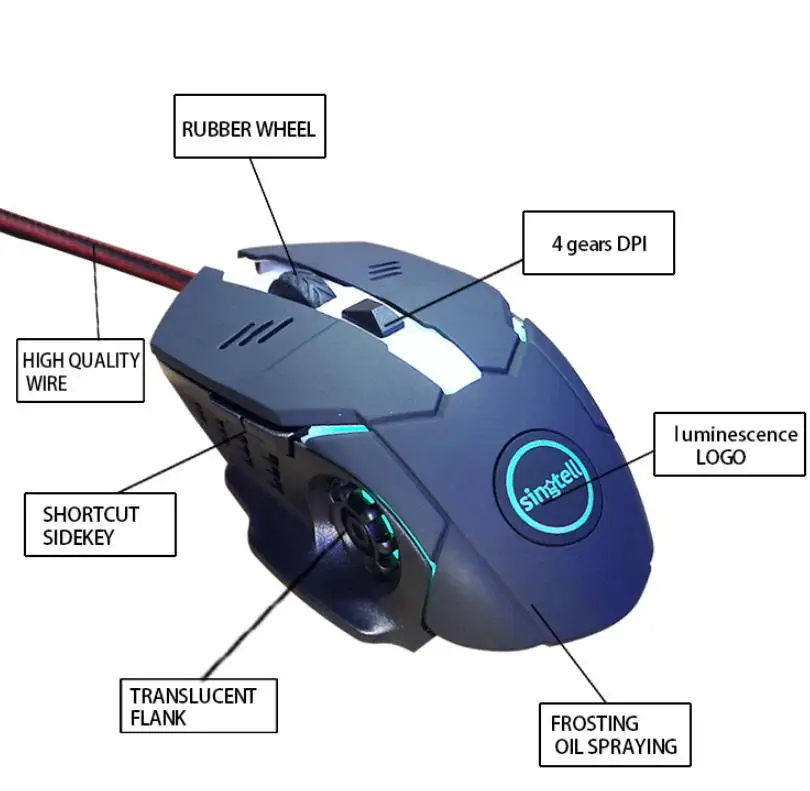 

Gaming Mouse USB Computer Mouse Silent Ergonomic Mouse Gamer Noiseless Mice For PC Laptop