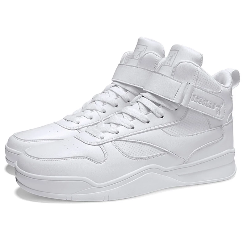 

Joedon Golan luxury men's leather rubber sole high-top white casual sneakers men's shoes