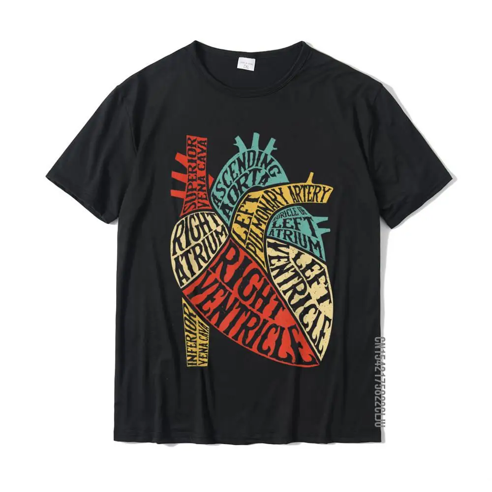Cuore tipografia anatomia scienza biologia biologia uomo donna T-Shirt uomo coupon magliette stampate in 3D magliette in cotone estate