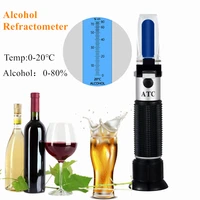 handheld alcohol refractometer alcoholometer alcohol tester 0 80 alcohol beer sugar refractometer atc wine measure tool 30off