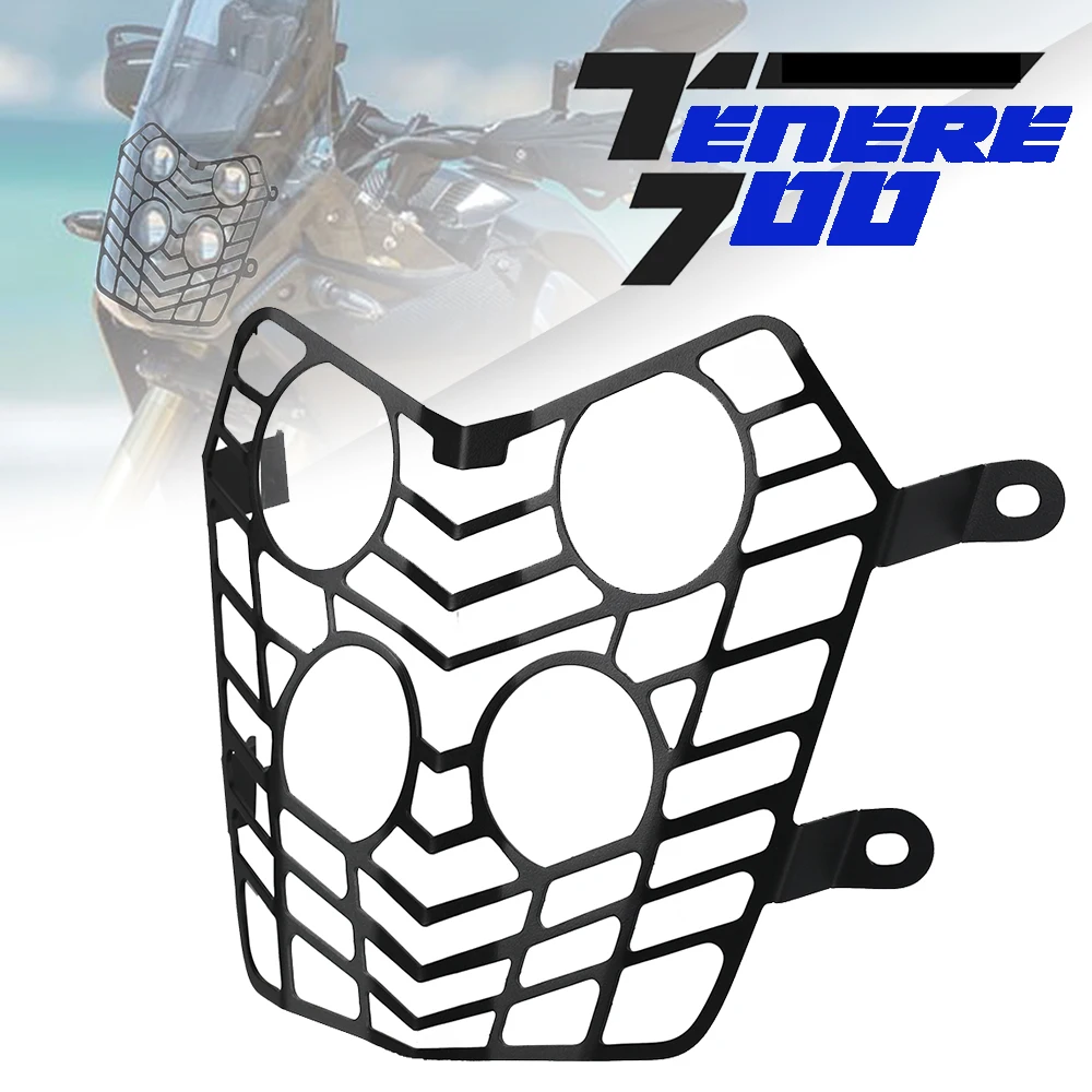 

Для мотоцикла Yamaha Tenere 700 2019 2020 2021 из нержавеющей стали Защитная крышка для фары гриля Tenere700 Rally XTZ700 XT700Z T7