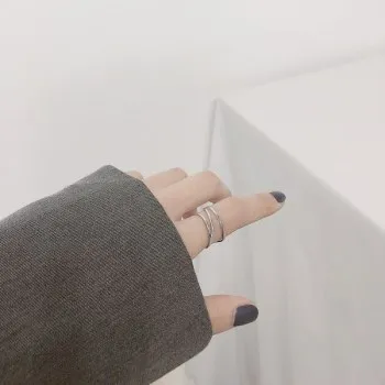 

Korea Dongdaemun Version of Multi-layer Line Winding Cross Ring Female Retro Personality Simple Small Delicate Cold Opening