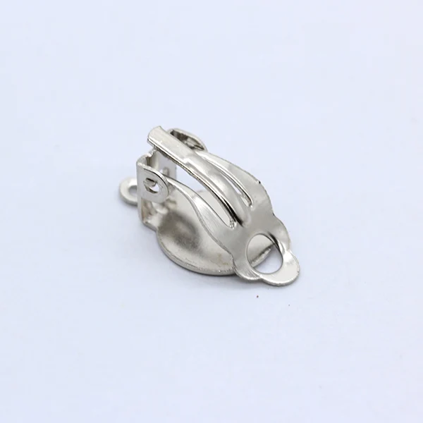 dull silver 20p Позолоченные сережки с серебряным покрытием, клипсы для ушей, основа, фурнитура для самостоятельного изготовления, заготовка 10 мм, подходящая для кабошона, драгоценности камеи дизайнерские пряжки - Цвет: dull silver