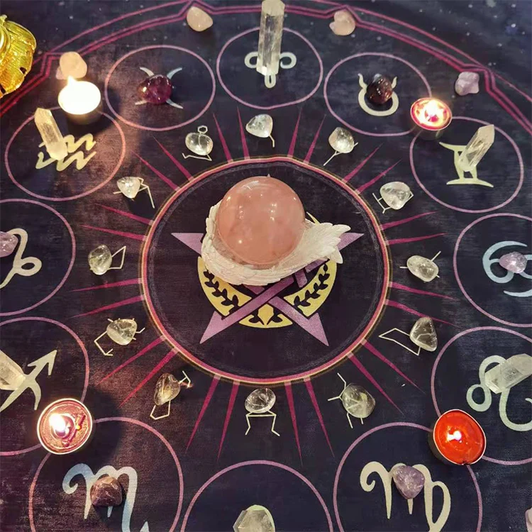 

New Ceremonial Cloth/Altar Cloth Constellation/Black Cat/Sumptuous Pentagram/Moonlight Owl Board Game Tablecloth