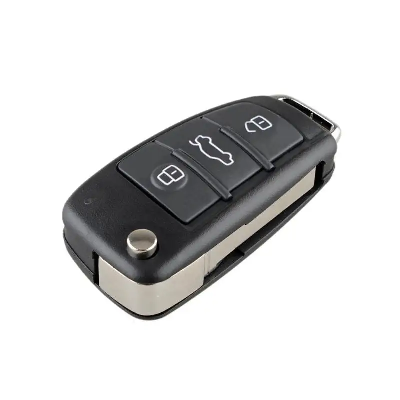 Car Remote Key Case 3 Buttons Flip Folding Portable Wear-resistant and Durable Shell Replacement for Audi A6 A8 | Автомобили и